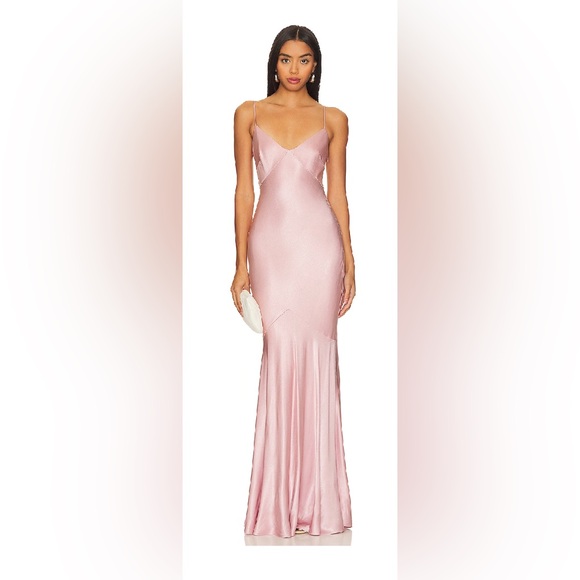 Revolve Lovers & Friends Anderson Gown Clay Pink Medium - Picture 1 of 3